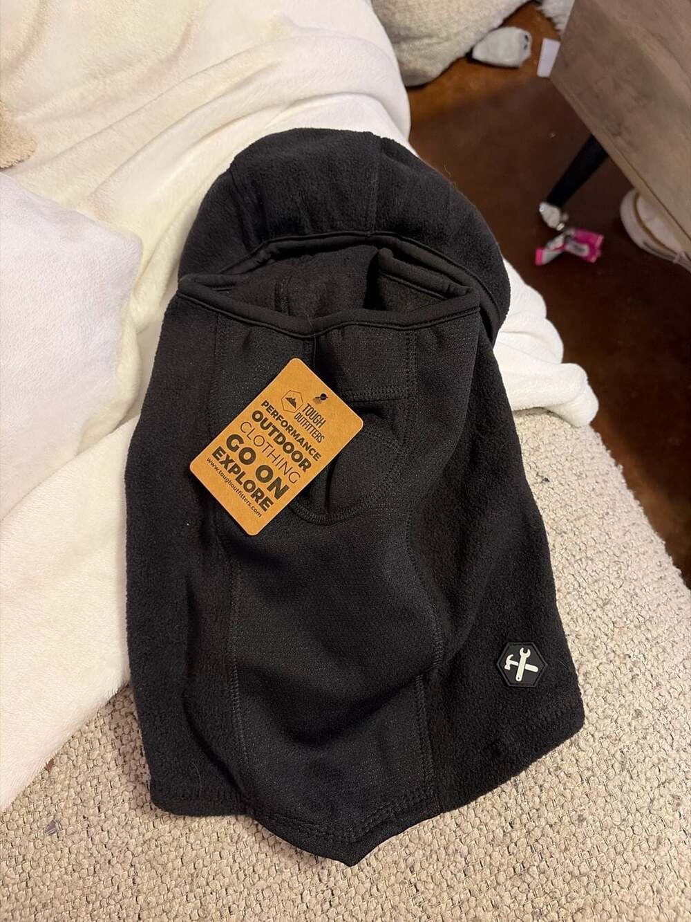 Tough Outfitters Heavyweight Fleece Balaclava Ski Mask, Black, One Size